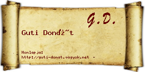 Guti Donát névjegykártya
